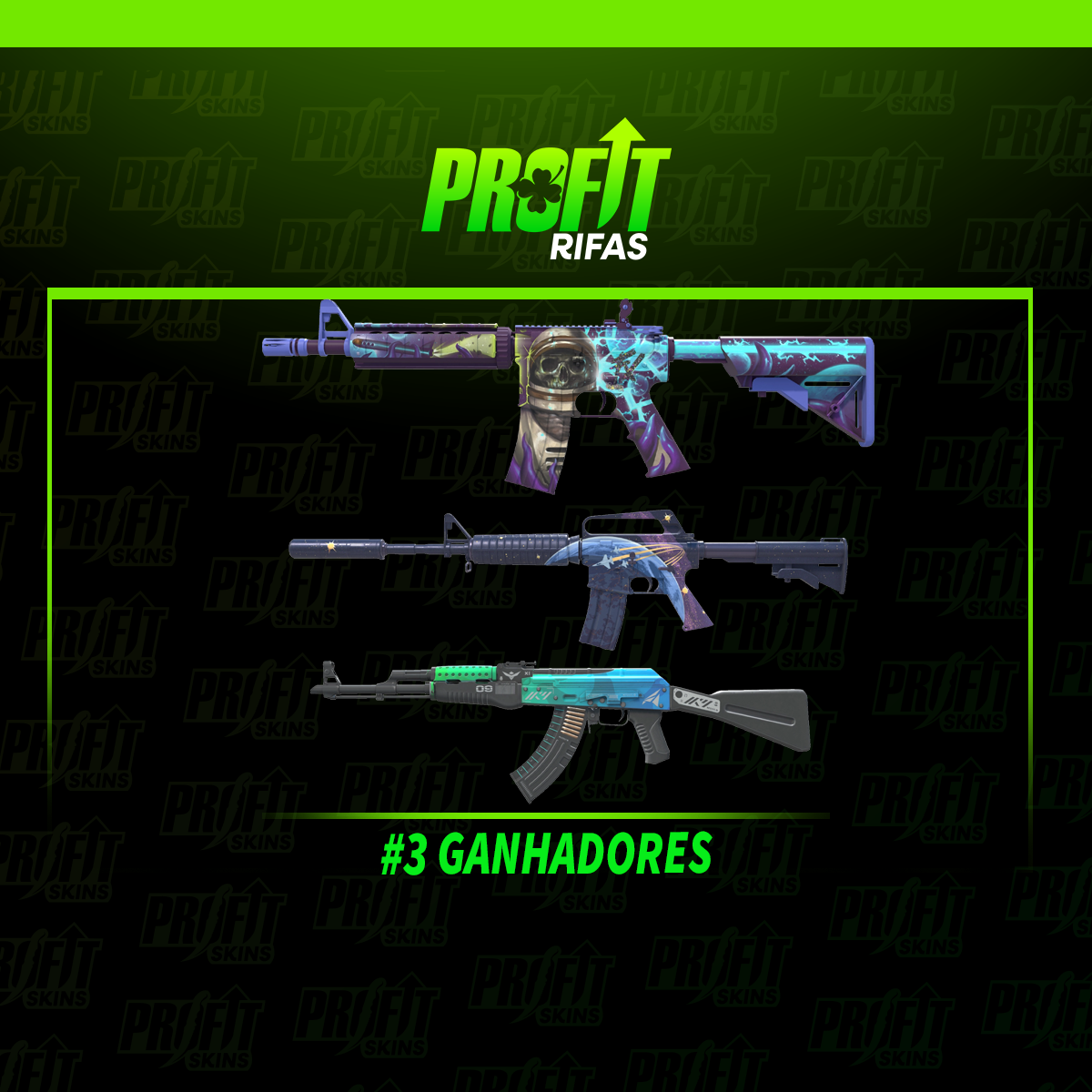 #3 GANHADORES | 02.05 | M4A4 + M4S + AK 
